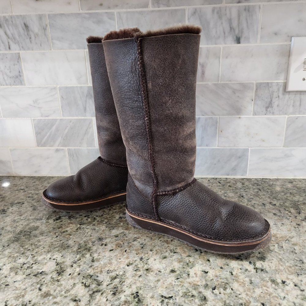 EMU Rare Ashby Australian Sheepskin Boots Chocolate Brown Size 6 W10546 - Picture 8 of 14